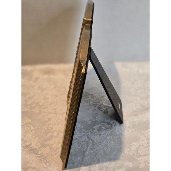 Beautiful Double Oval Standing Vintage Picture Frame, Resin and Wood with Gold G - Picture 3 of 5